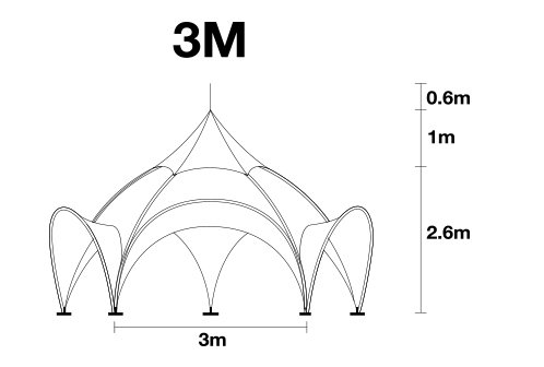3m arch tent